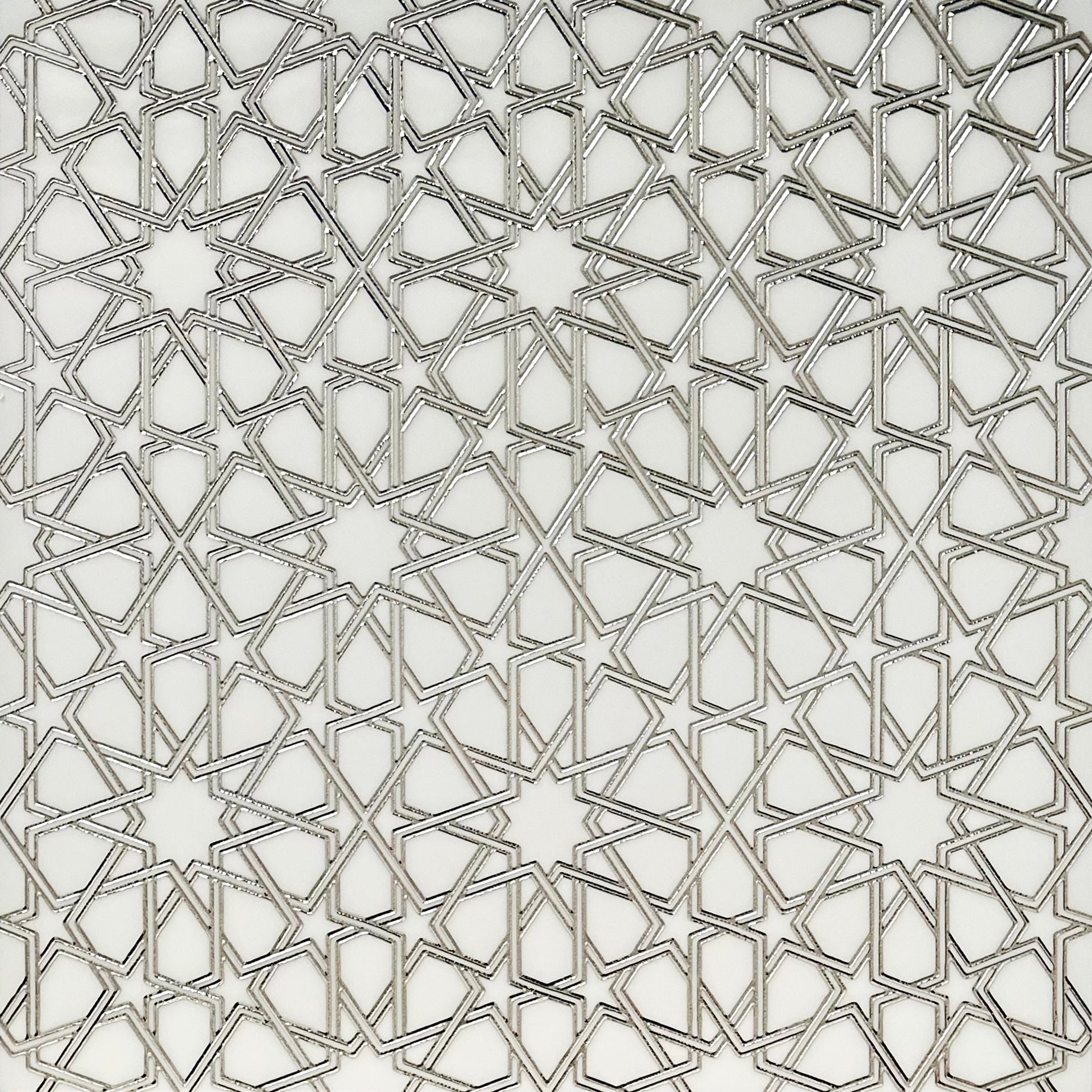 Doha White Decor 60cm x 60cm Wall & Floor Tile